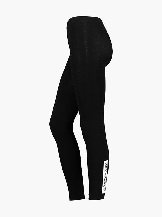 Calvin Klein USA Cotton Stretch Logo Womens Leggings Black 9783012-DG